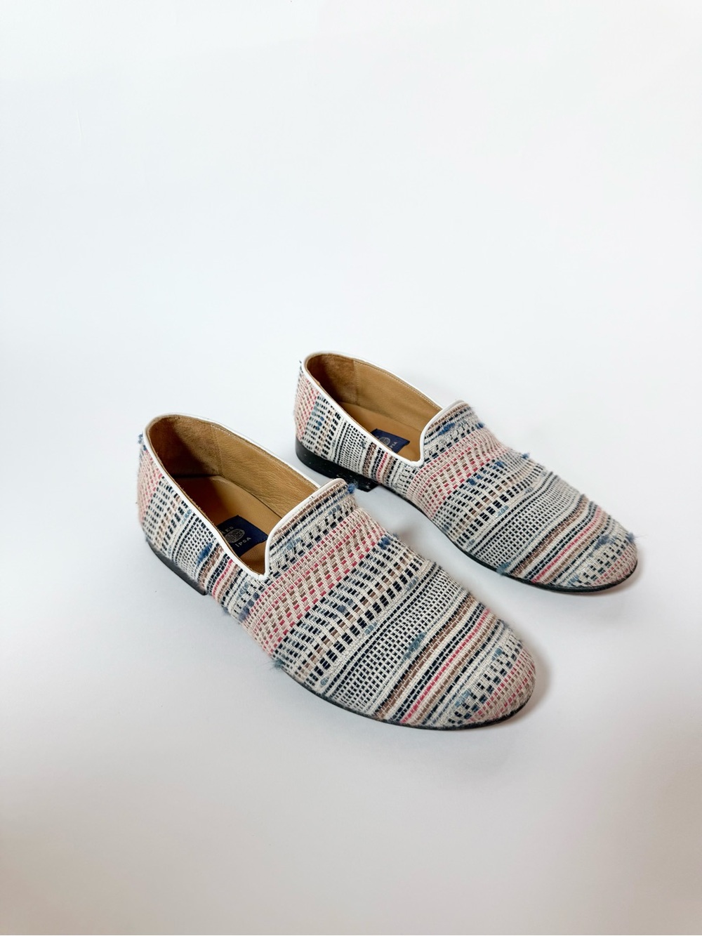 Res Ipsa Men’s Loafers in Woven Pattern